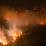 Le feu de forêt fait rage depuis lundi après-midi.